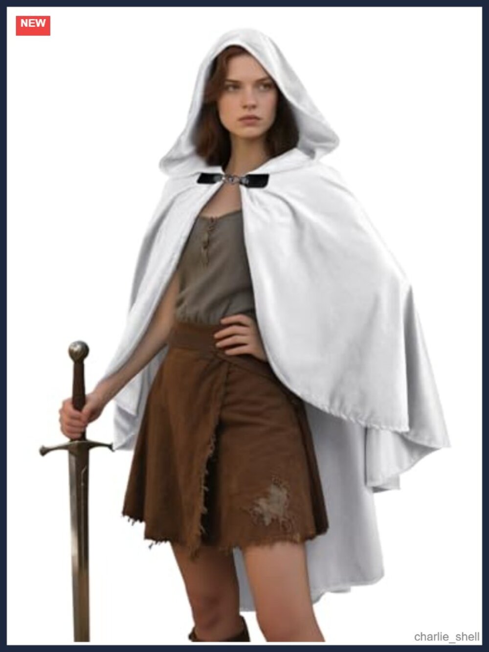 Velvet Hooded Cloak Adult Medieval Renaissance Halloween Cape
